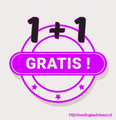 1+1 gratis roze